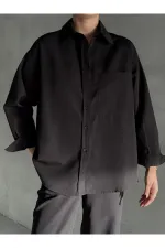 Black Merlin Belted Shirt and Trousers Set