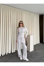 Taş Kayık Yaka Modal İkili Takım - 7323