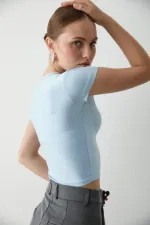 Chemisier court bleu - 1182