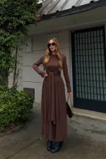 Robe marron à nouer - 4988