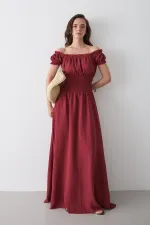 Robe froncée couleur tuile - 2002