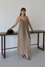 Mink Strappy Relaxed Fit Dress