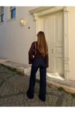 Kahverengi İspanyol Kol Bluz - 261021