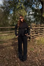 Siyah Tek Düğmeli Ceket Pantolon Takım - 9480