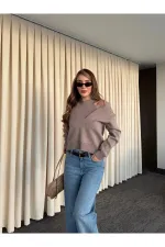 Bej İkili V Yaka Kazak - 251206