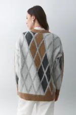 Gilet à motif baklava en os de chameau - 251090