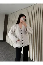 Taş Düğmeli Basic Hırka - 4622