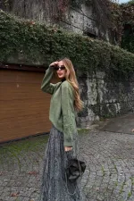 Light Green Strappy Sweater - 251085