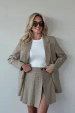 Ensemble veste et short moutarde - 9546