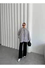 Grey Front Tie Teddy Jacket