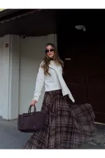 Krem Şal Detaylı Kazak - 251180