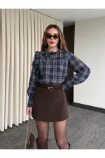 Brown Mini Short Skirt - 251139 Brown Mini Short Skirt - 251139