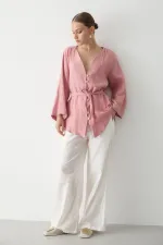 Pink Multi-Button Kimono