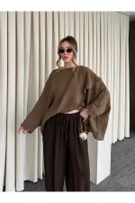 Brown Flowy Cape Poncho - 0901