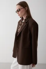 Brown Blazer Jacket - 7619 Brown Blazer Jacket - 7619