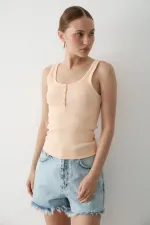 Somon Önden Düğmeli Atlet - 251001