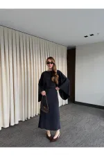Black Batwing Sleeve Modal Dress - 5000 Black Batwing Sleeve Modal Dress - 5000