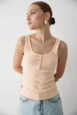 Somon Önden Düğmeli Atlet - 251001