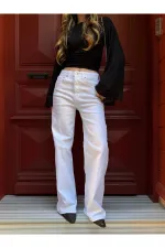 Beyaz Wide Leg Jean - 24124