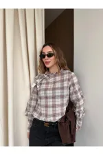 Taş Yakası Fiyonk Detaylı Gömlek - 507