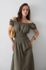 Çağla Büzgülü Elbise - 2002