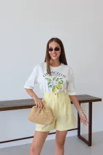 T-shirt imprimé Limoncello blanc - 0500