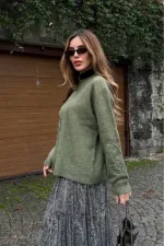 Light Green Strappy Sweater - 251085