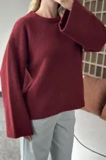 Bordo Bisiklet Yaka Kazak - 04621