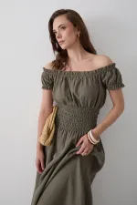 Çağla Büzgülü Elbise - 2002