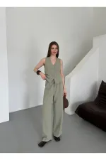 Ensemble gilet et pantalon 100% coton Çağla Lavin - 8347