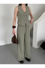 Ensemble gilet et pantalon 100% coton Çağla Lavin - 8347