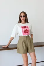 White Ibiza Print T-shirt - 0500 White Ibiza Print T-shirt - 0500