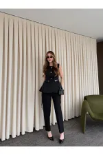 Siyah Pensli Pantolon - 51269