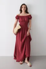 Robe froncée couleur tuile - 2002