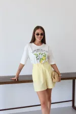 T-shirt imprimé Limoncello blanc - 0500