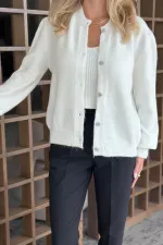 Bone Athletic Cardigan Two-Piece Set - 231042