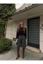 Antrasit Bermuda Şort - 40589