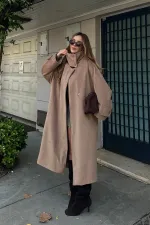 Mink Vittoria Button-Down Collar Coat - 2511 Mink Vittoria Button-Down Collar Coat - 2511