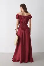 Robe froncée couleur tuile - 2002