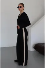 Ensemble noir à capuche et garnitures - 8569