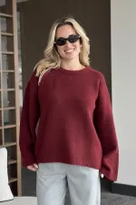 Bordo Bisiklet Yaka Kazak - 04621