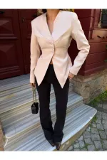 Siyah İspanyol Paça Jean - 2106