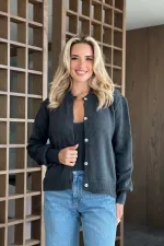 Ensemble deux pièces cardigan sport anthracite - 231042