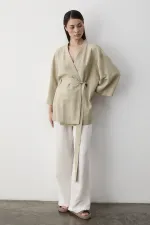 Mint Iç Kemerli Fakir Kol Kimono - 5383