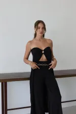 Ensemble cape et pantalon Black Bianca