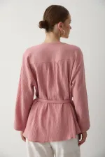 Pink Multi-Button Kimono