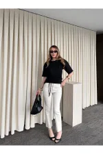 Siyah Yandan Büzgülü Bluz - ÖB261025