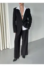 Siyah Cintia Ceket Pantolon Takım
