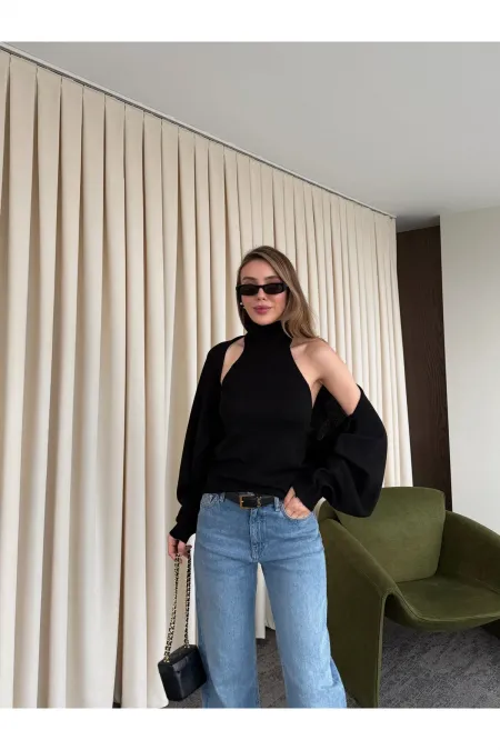 Black Knitted Bolero Set - 601117 Black Knitted Bolero Set - 601117