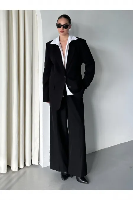 Ensemble veste et pantalon Cintia noir